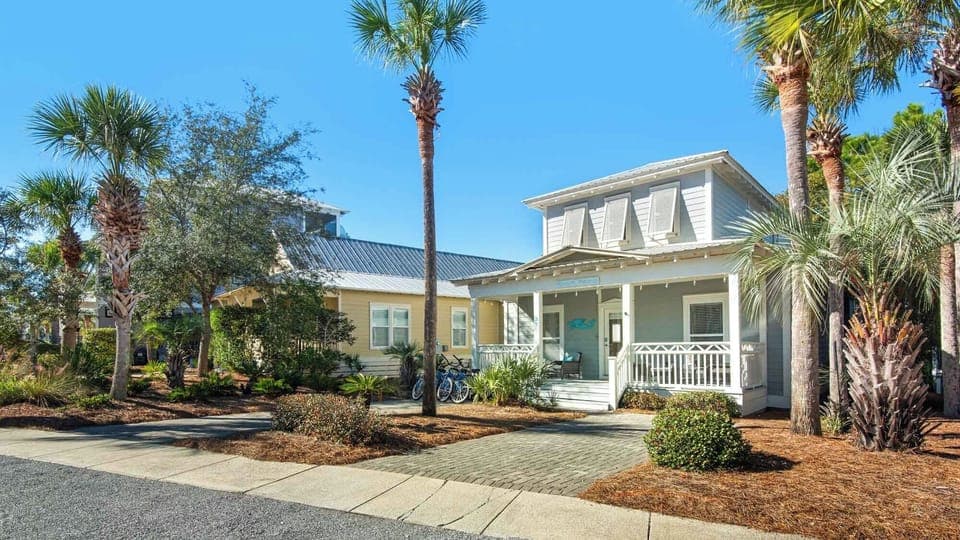 Beach Please - Beautiful front exterior with a wide driveway for easy parking.
