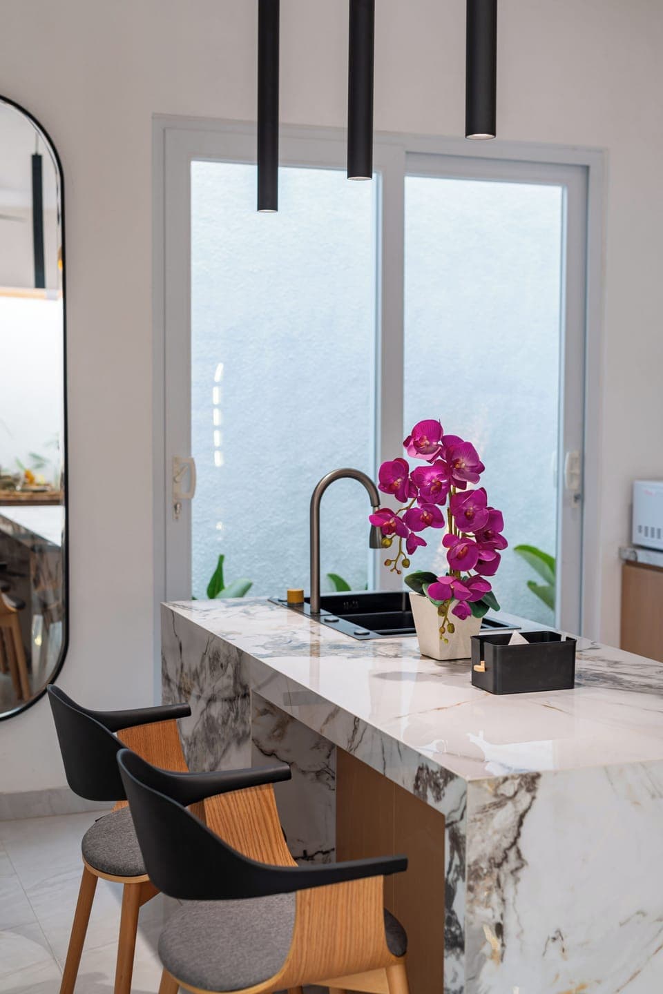 Deluxe Villa, Pool View | Private kitchen | Fridge, microwave, stovetop, cookware/dishes/utensils