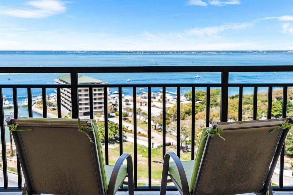 Balcony with beautiful ocean views