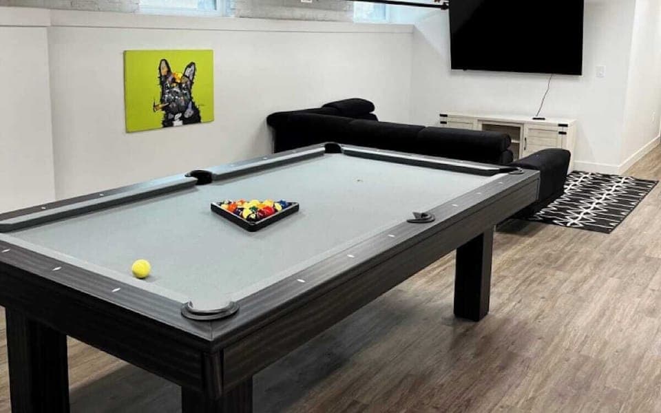 Community room with pool table