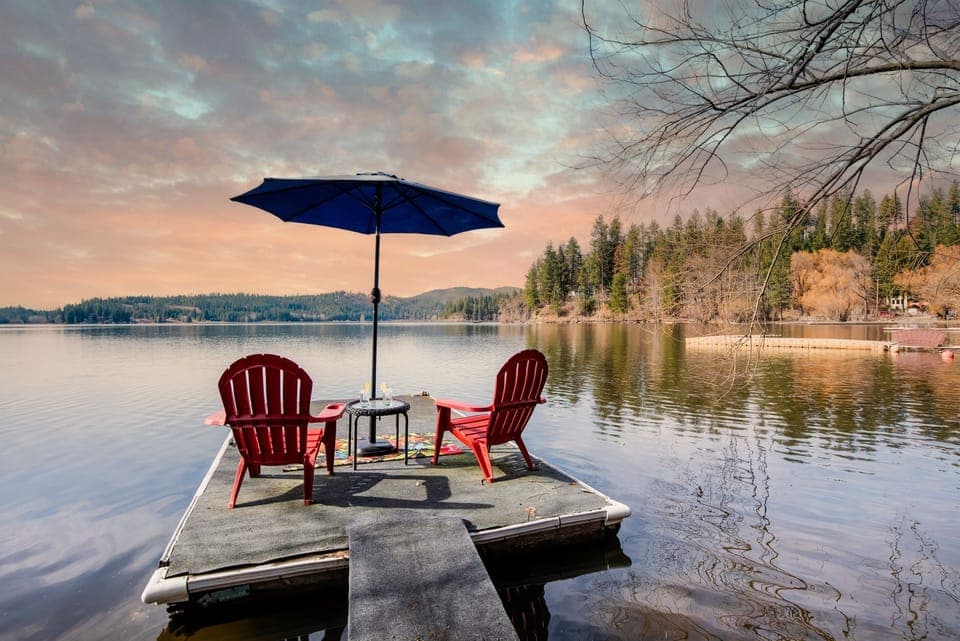 enjoy the sunset on the private dock