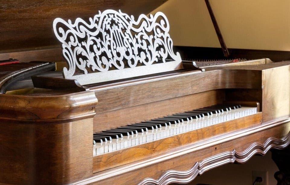 Main Living Room: This original Steinway is a little out of tune, but still fun to play!
