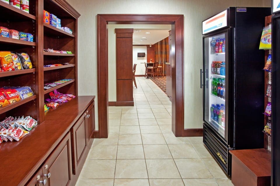 Purchase a snack at the on-site pantry.