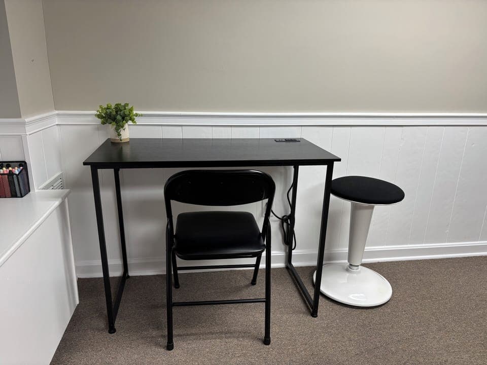 Desk and chair for when you need to get some work done.