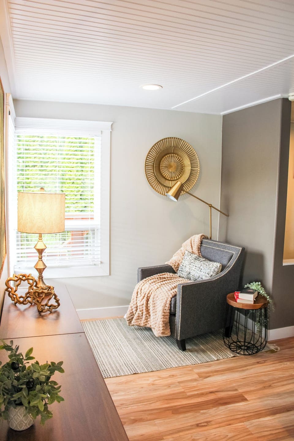 Reading nook with lake view 
