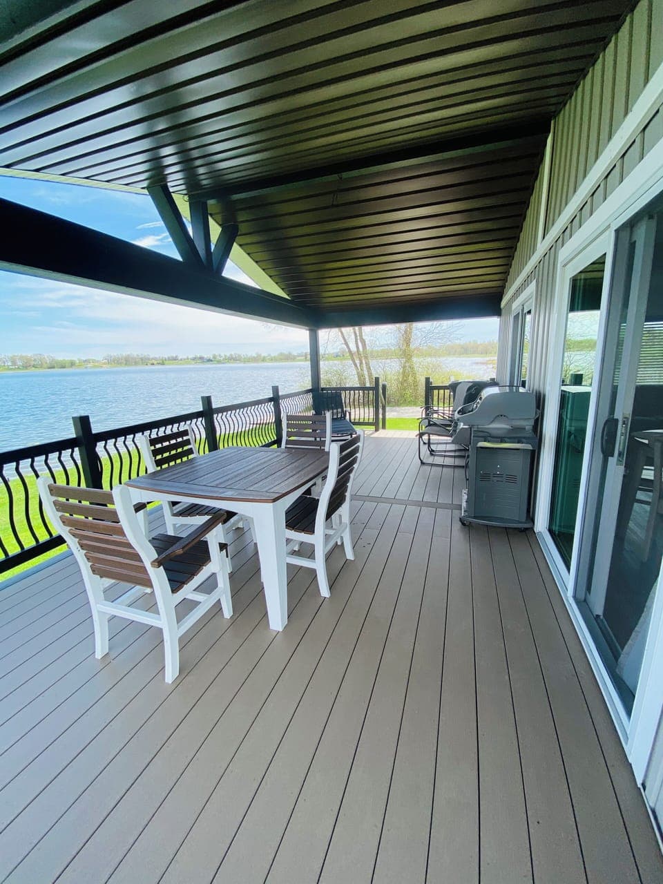 Dine alfresco on the deck! Grill is located just off the deck, down the steps