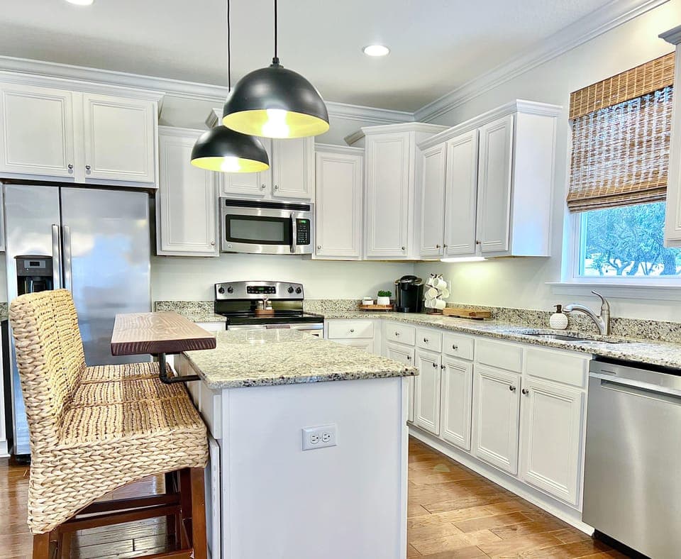 fully-stocked kitchen