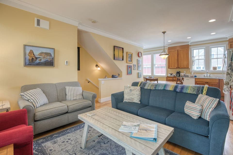 The living room is an open floor plan with the dining room and kitchen. 