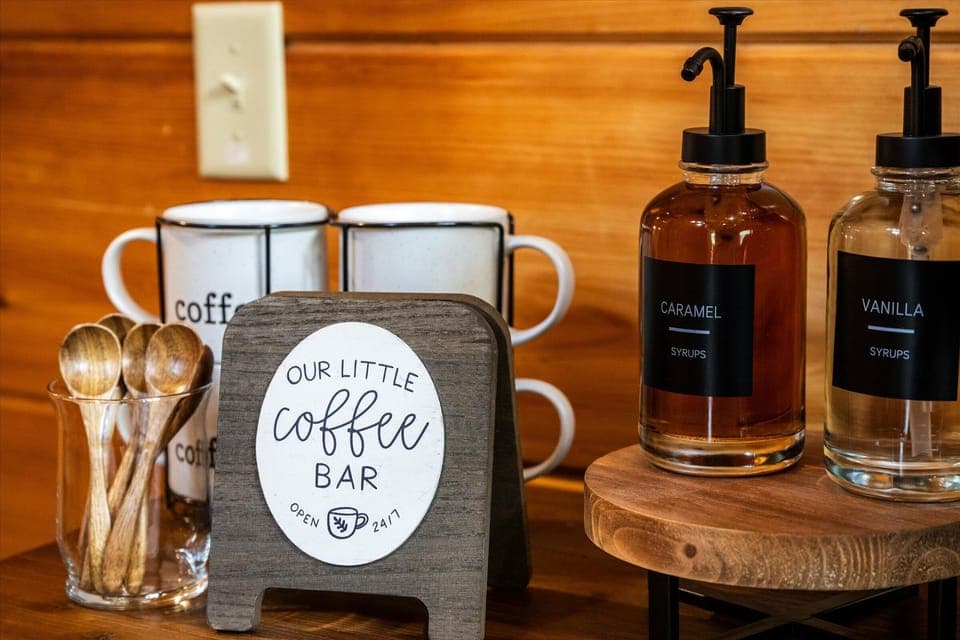 Have a fresh cup of coffee from our coffee bar