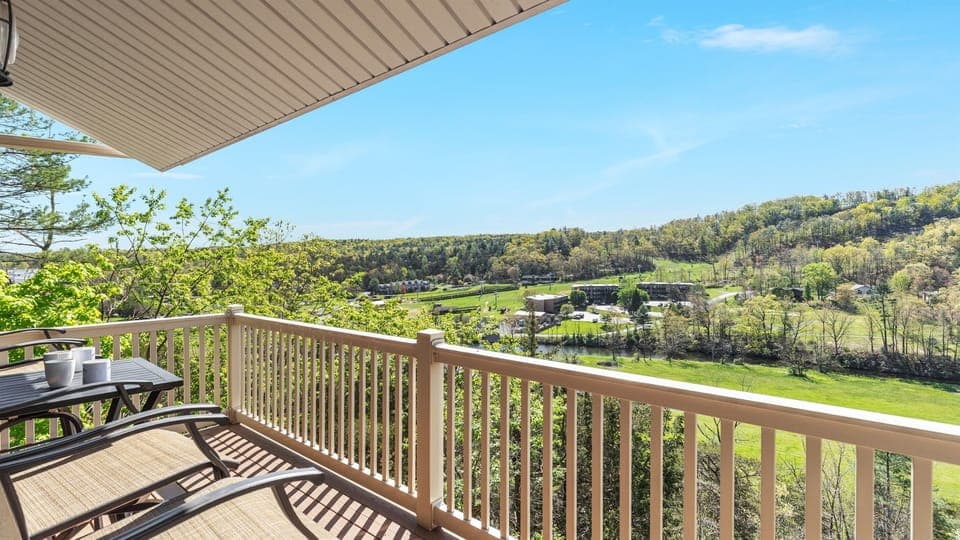 Take in the mountain air from your private deck — perfect for coffee or cocktails.