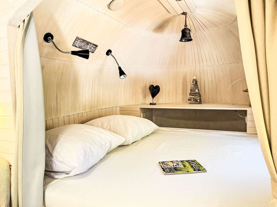 Interior Design, Lighting, Ceiling, Bed, Bedroom, Light Fixture, Bedding, Bed Frame