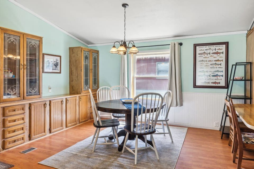 Open dining room