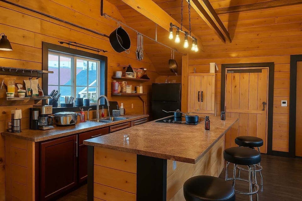 Rustic Kitchen with Industrial Touches