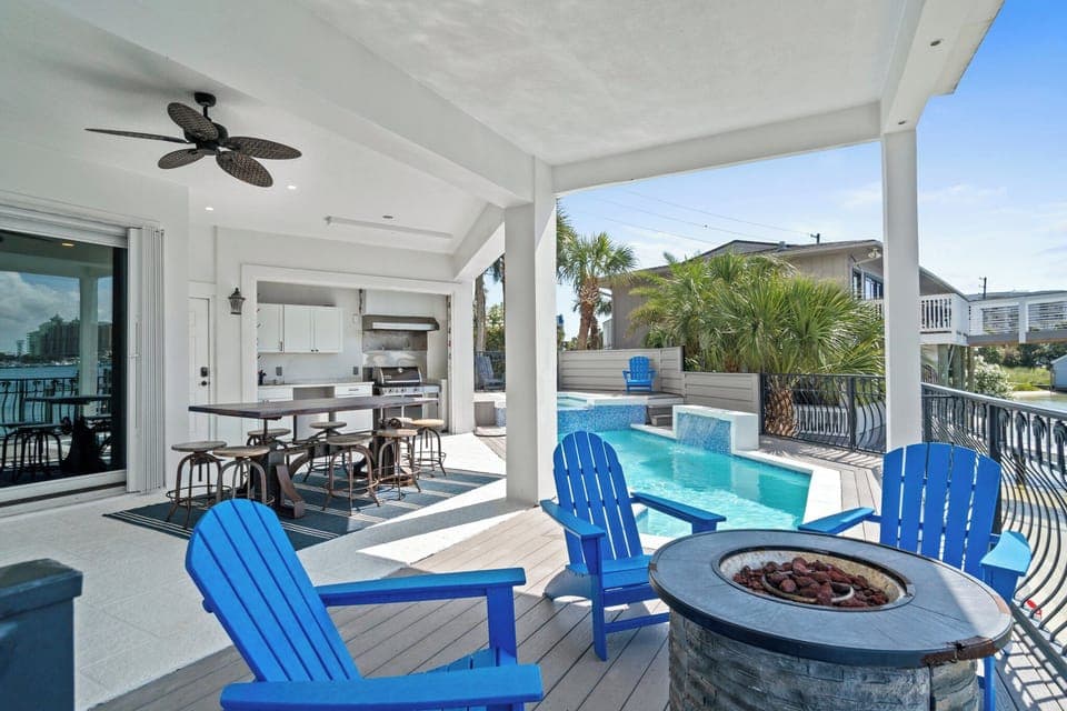 Outdoor Pool - Dining Area - Firepit - Grill