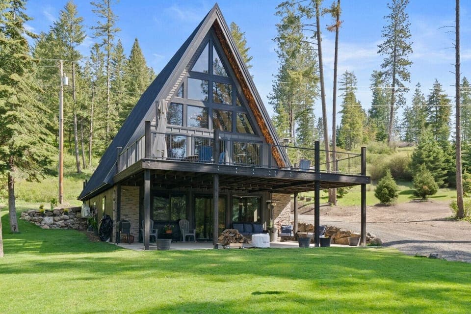 A striking A-frame that feels special the moment you pull in.