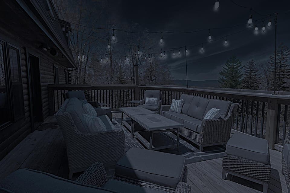 Unwind under the soft glow of deck lights while stargazing.