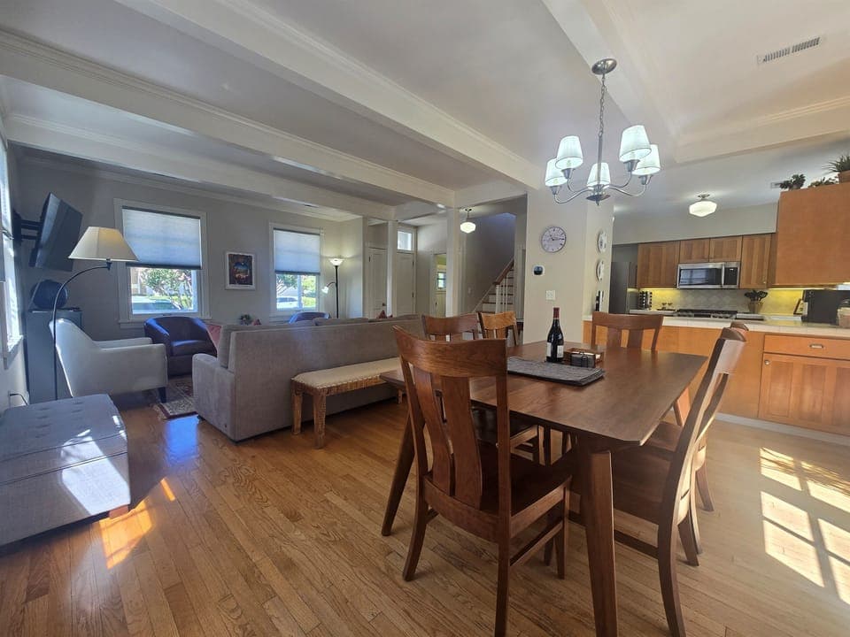 DIning room and living room