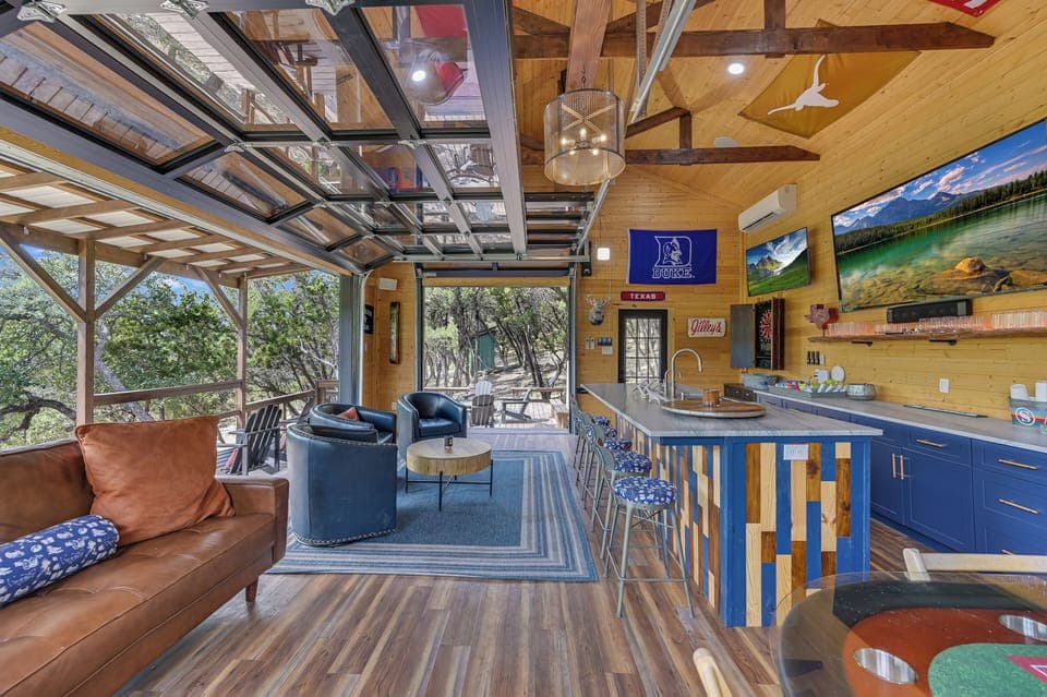 Enjoy games in style in the totally tricked out entertainment ba