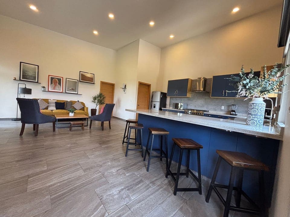 Premium Apartment | Private kitchen | Fridge, oven, blender, cookware/dishes/utensils