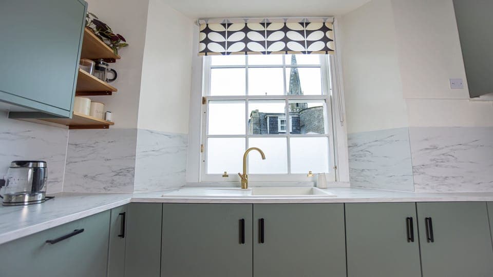 Apartment | Private kitchen | Full-size fridge, microwave, oven, stovetop