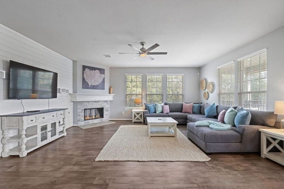 This is the main living room area of the home