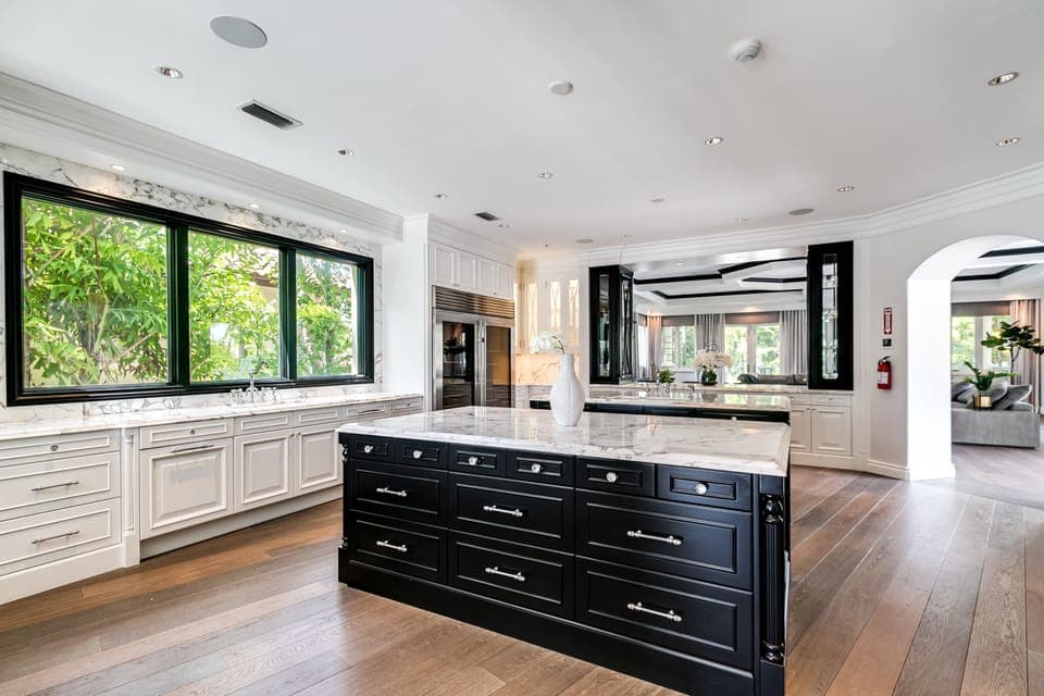 Our magnificent kitchen featuring dual islands.