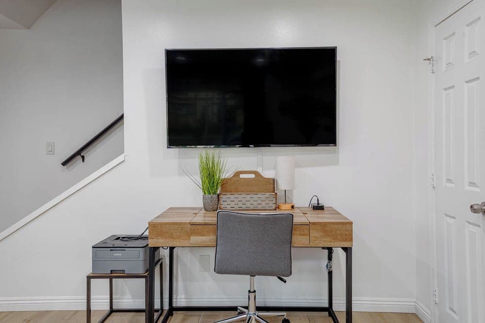 Dedicated workspace for any student or anyone working from home. 