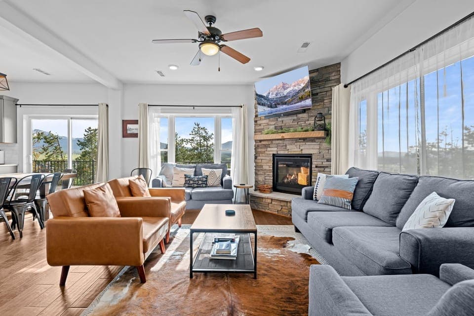 Cozy up in style- this living room is perfect for relaxation and gathering.