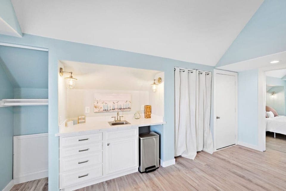 This bathroom is shared by several bedrooms