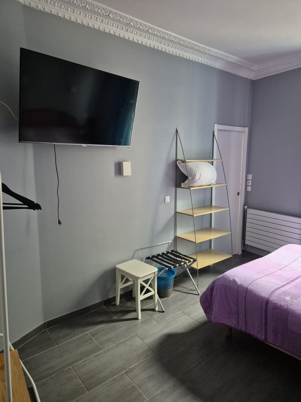 Hypo-allergenic bedding, desk, iron/ironing board