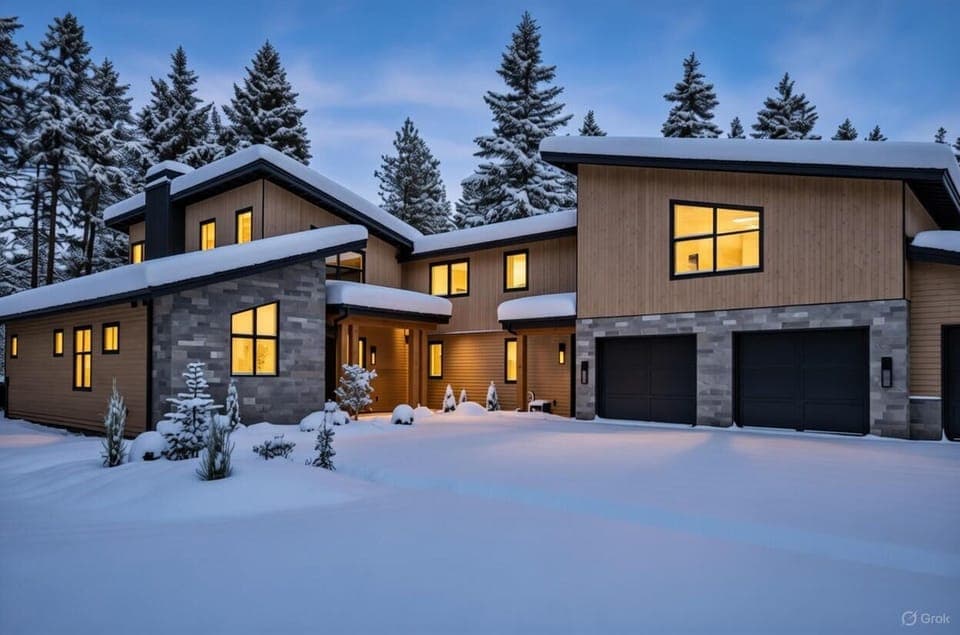 Exterior in Snow twilight