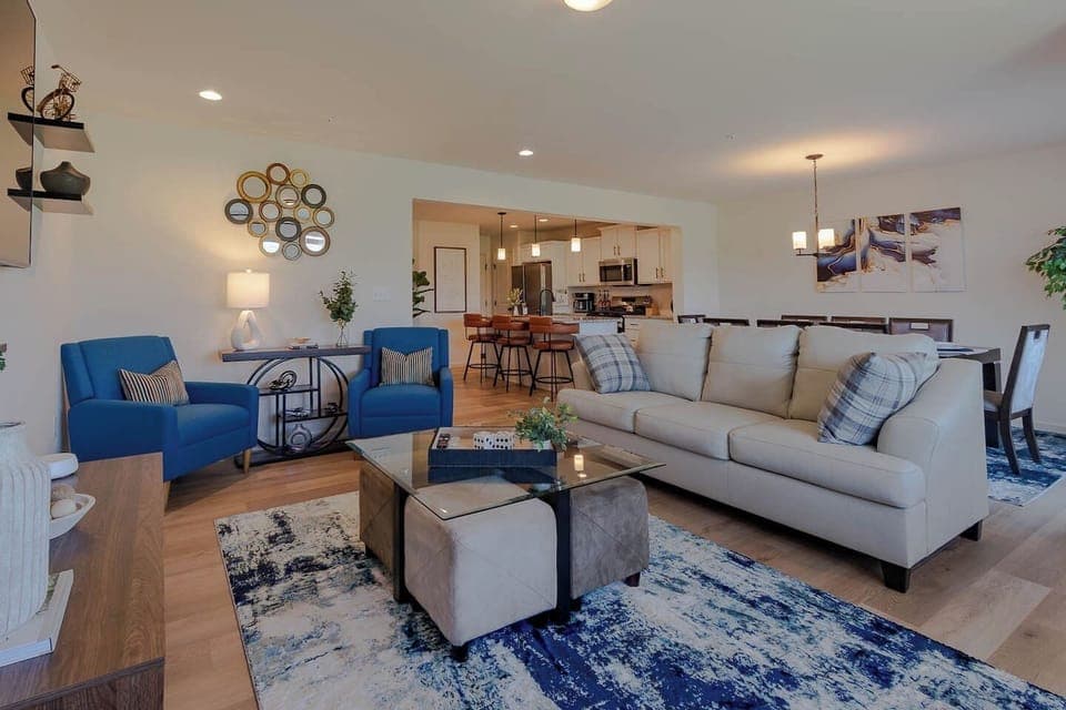 A bright, open-concept living space perfect for relaxing and reconnecting