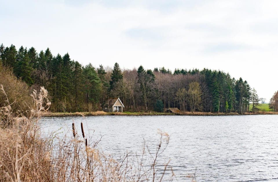 The West Wing, Capheaton - views of The Boathouse on the edge of Sir Edward's Lake