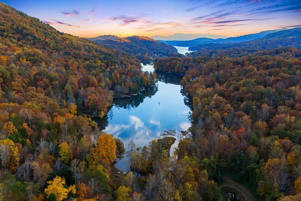 Beautiful Bald Mountain Lake