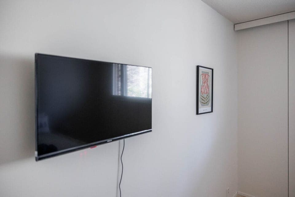 Wall-mounted flat-screen TV