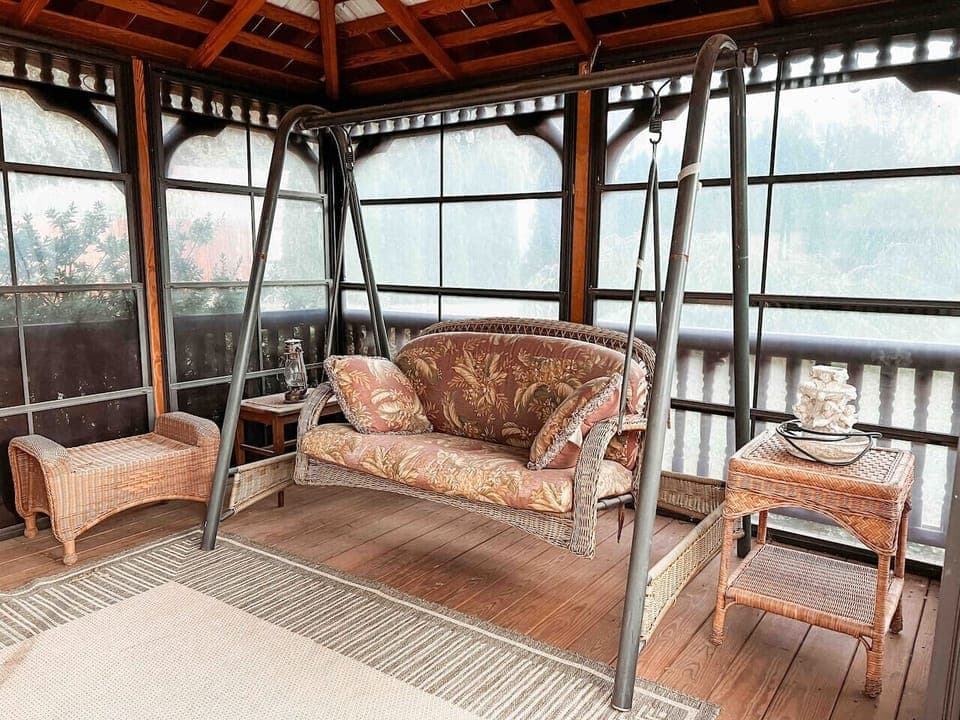 Relax in the gazebo- sip your morning coffee or unwind at sunset on this charming porch-swing.
