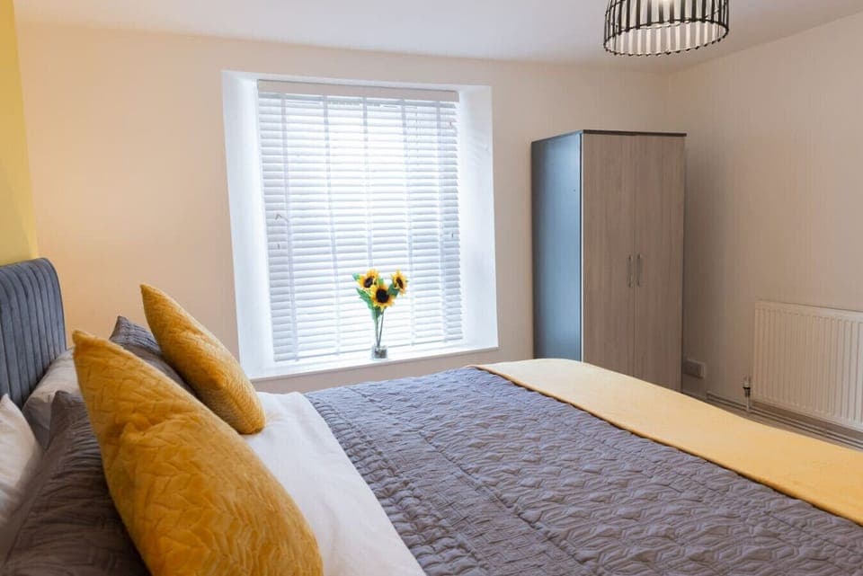 Relaxing bedroom with garden views