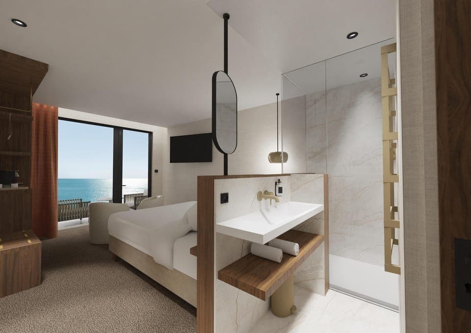 Superior Room, Terrace, Sea View | Frette Italian sheets, premium bedding, pillowtop beds, minibar