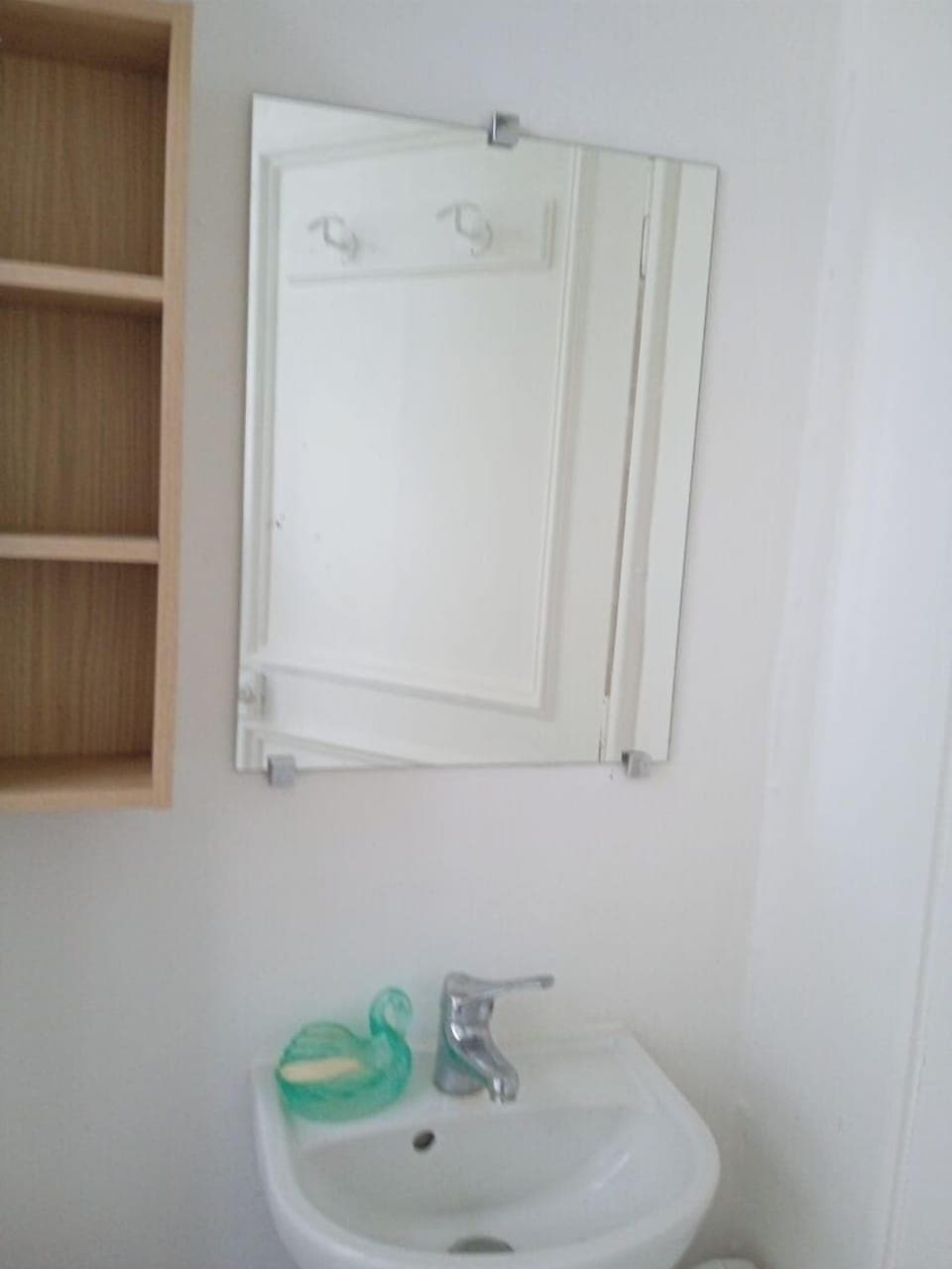 Shower, towels, soap, toilet paper