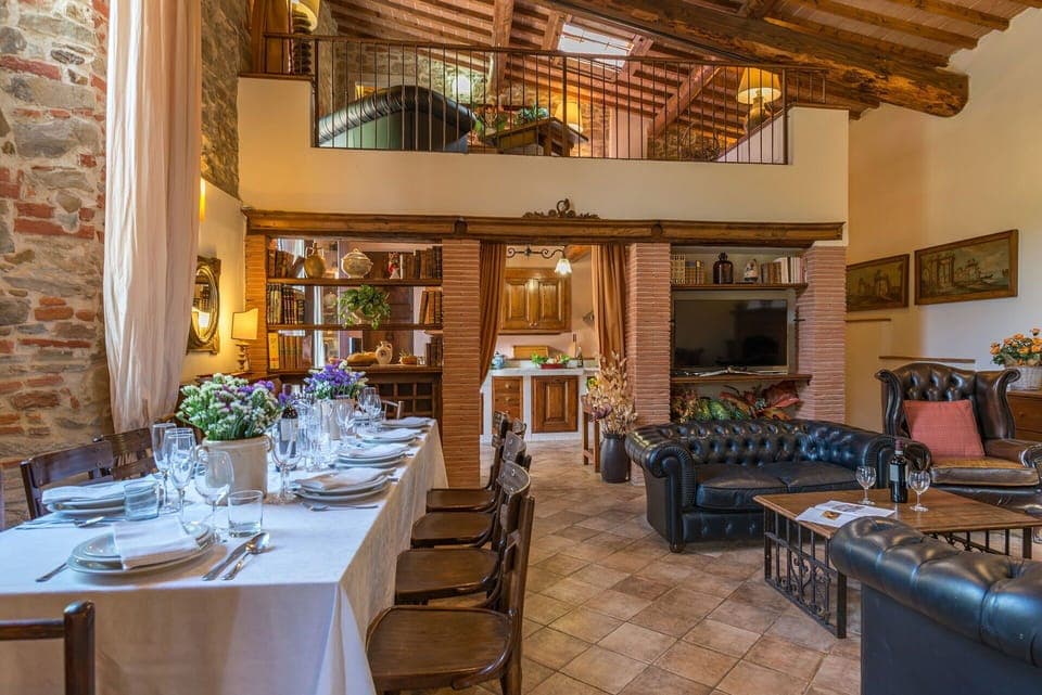 Living room and dining room