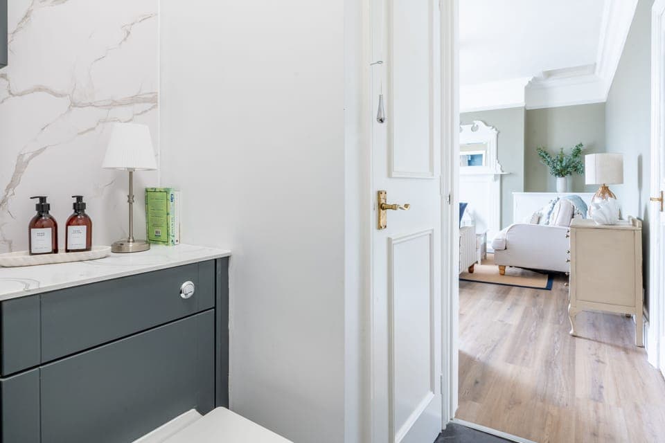 First floor: In to the family bathroom