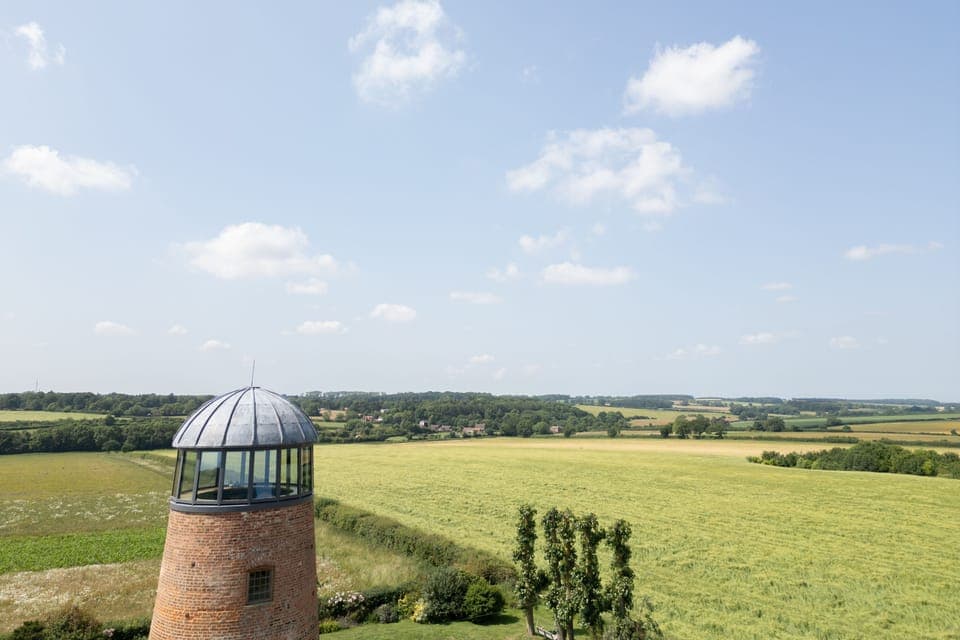 The viewing gallery at the top of the mill with views all around