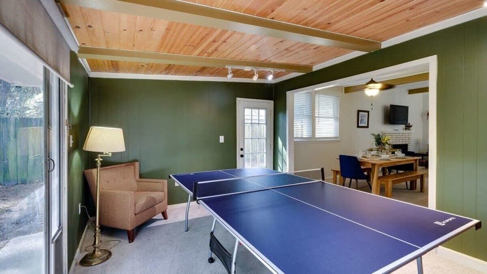 Ping-pong table for some friendly competition.