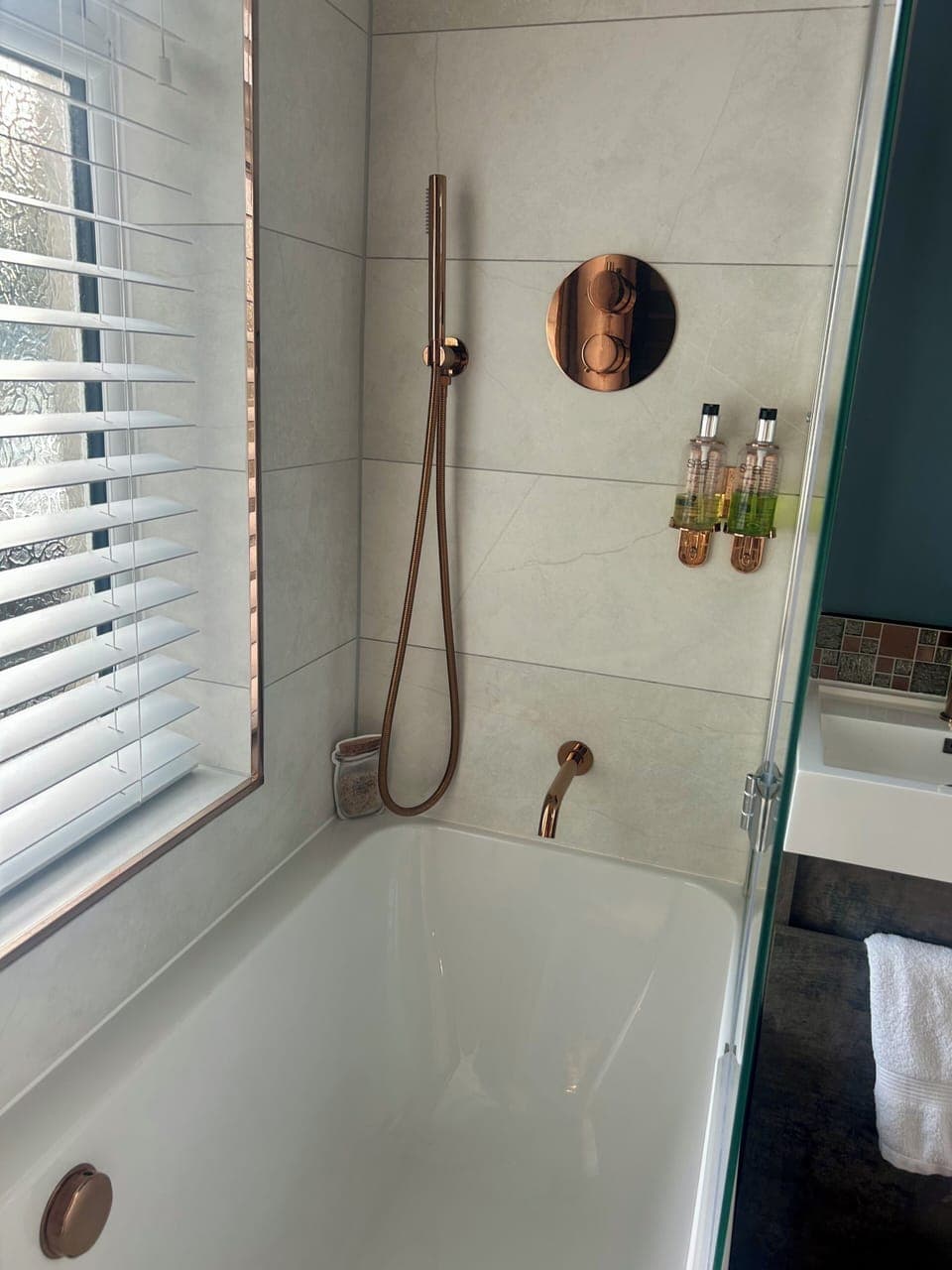 Free toiletries, hair dryer, towels, toilet paper