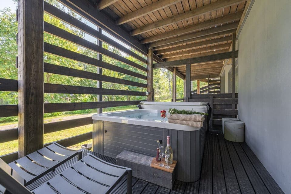 Step out onto the balcony for fresh air, scenic views, or your morning coffee.