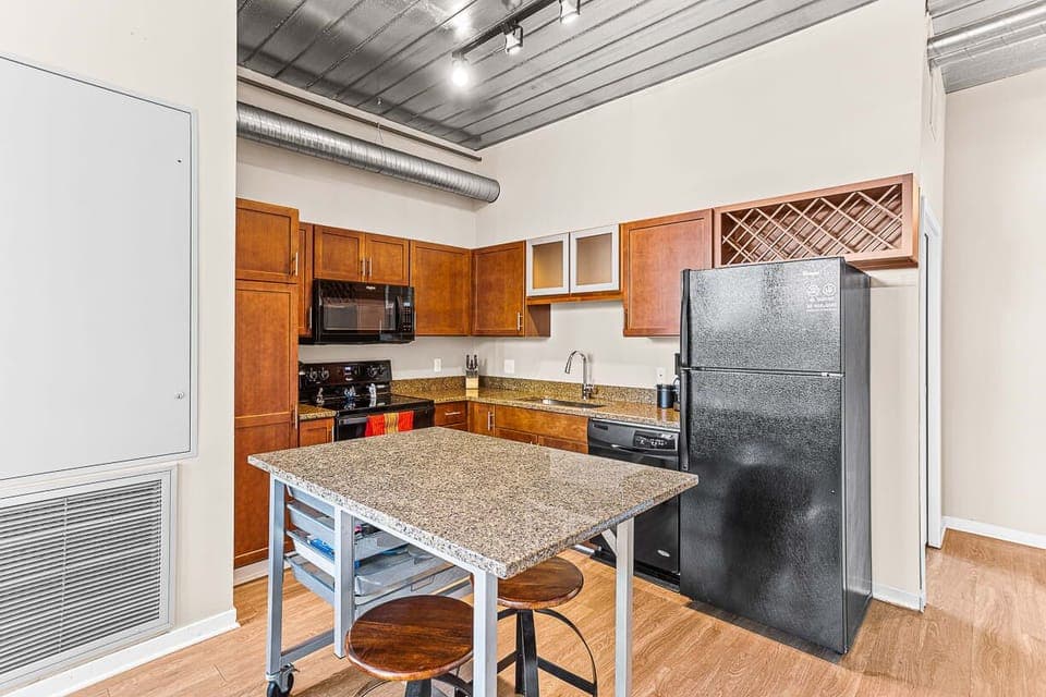 Fully stocked kitchen