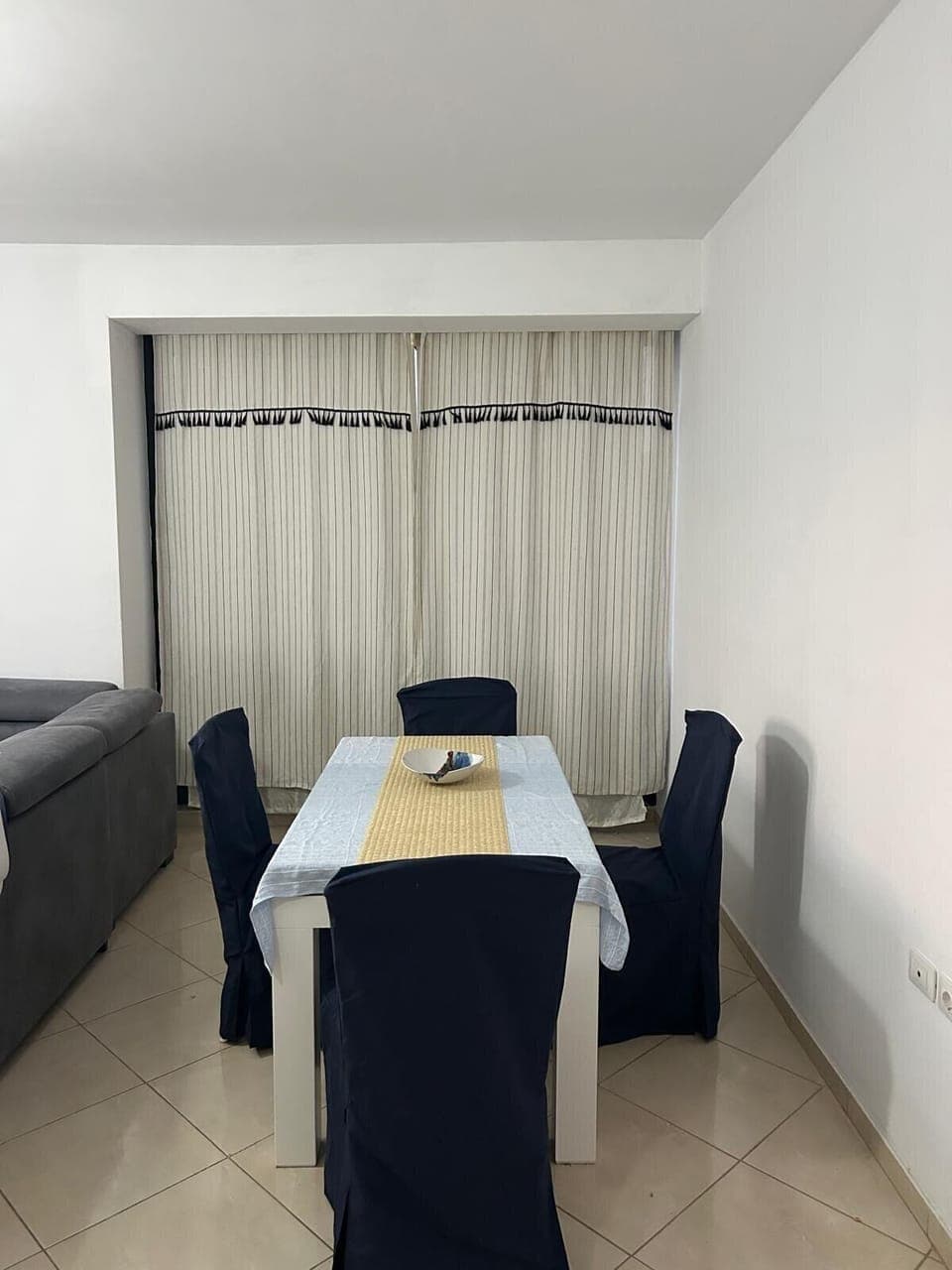 Open plan dining area with sea views.