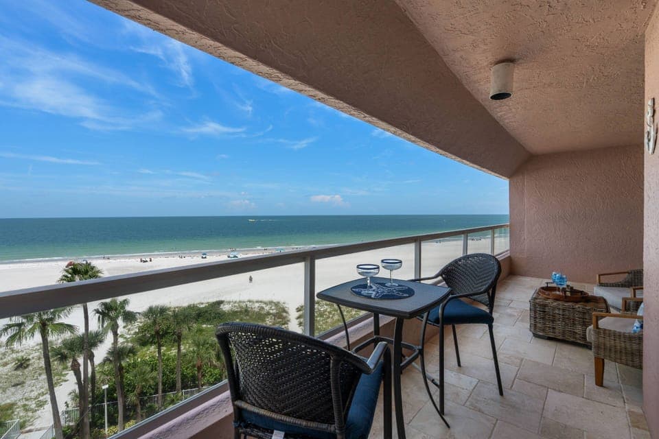 Sit Back, Relax and Enjoy the Picturesque Views from the Private, Covered Balcony