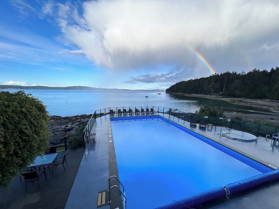 Beautiful calming views abound on our large private balcony 