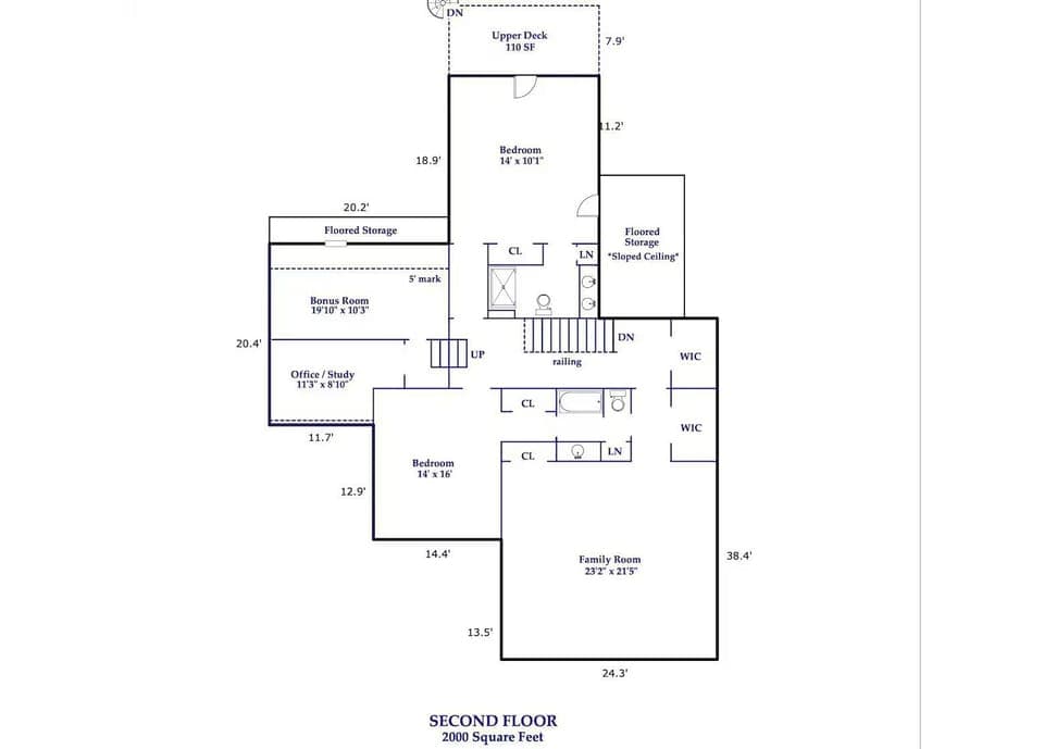 Upper Level has 5 separate sleeping areas